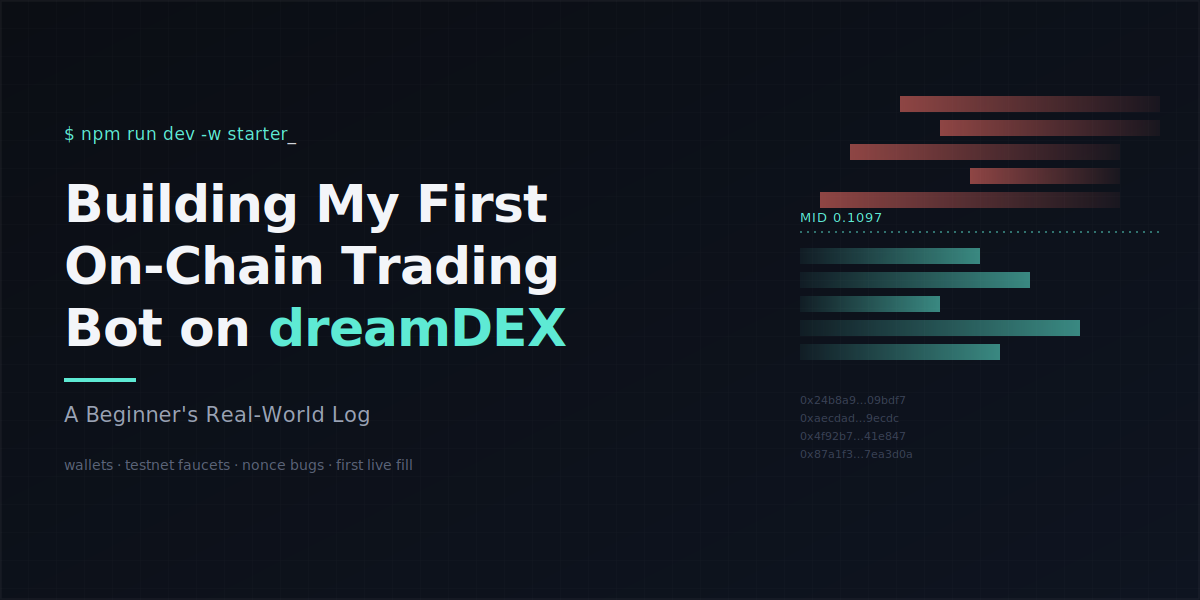 How to Build Your First Trading Bot on dreamDEX (Somnia) - Beginner Walkthrough